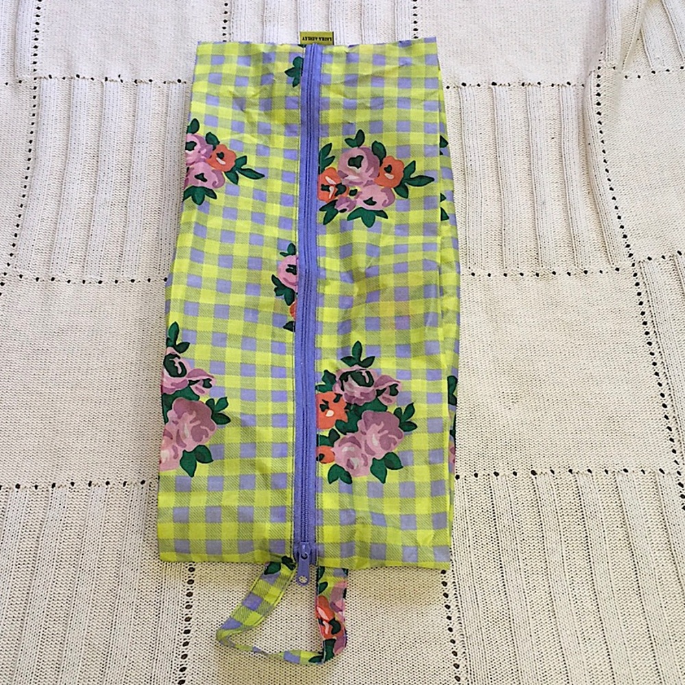 NWOT Baggu x Laura Ashley Yellow Floral Large 3D Zip pouch bag case purse